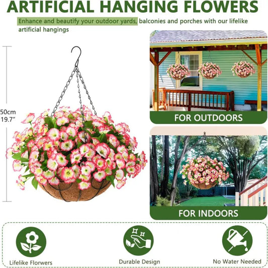 💐Висококачествени изкуствени петунии с UV защита за вечен цвят на градината