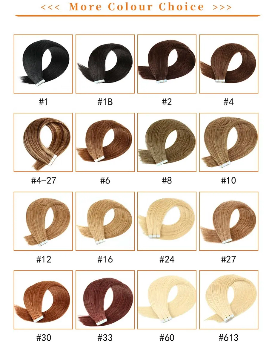 Безшевни екстеншъни за закрепване от човешка коса - 10 броя