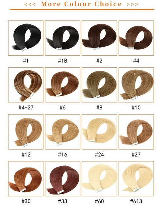 Безшевни екстеншъни за закрепване от човешка коса - 10 броя