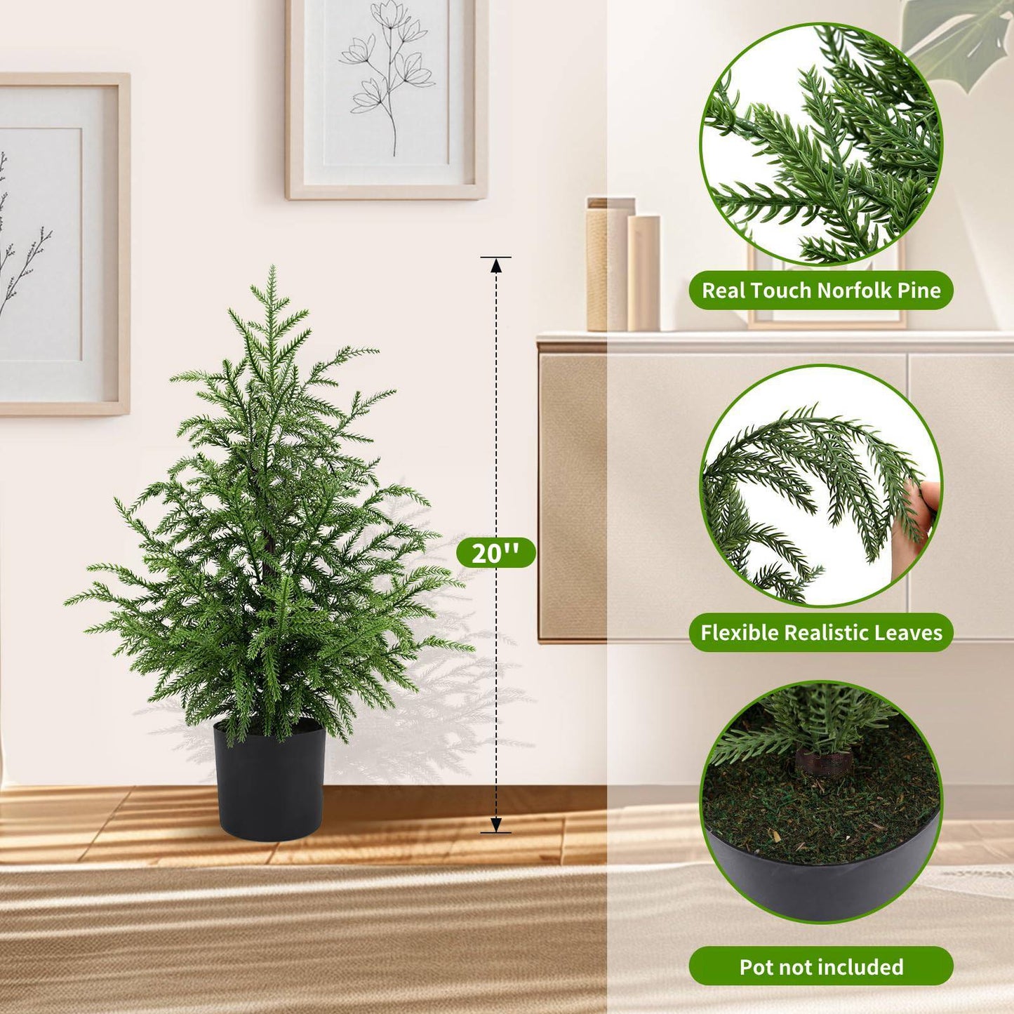 💥 19 BGN само днес! 🎄 Истински Норфолкски Бор – 50 см Коледна Елха 🎁 Перфектната елха за вашия дом на невероятна цена! Не пропускайте! ✨